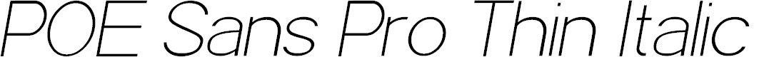 Preview image for POE Sans Pro Thin Italic