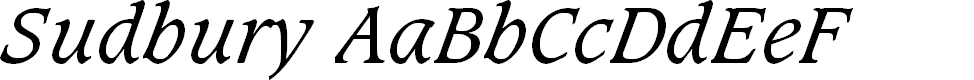 Preview image for Sudbury Book Italic