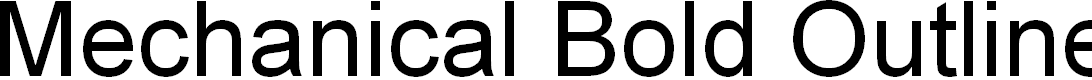 Preview image for Mechanical Bold Outline Oblique