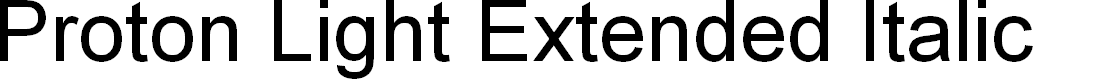 Preview image for Proton Light Extended Italic