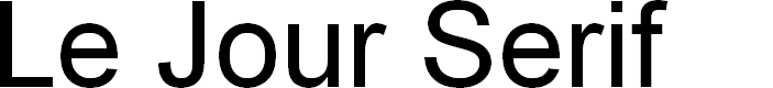 Preview image for Le Jour Serif