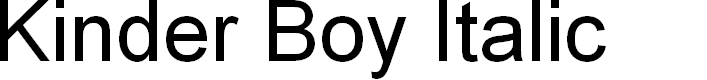 Preview image for Kinder Boy Italic