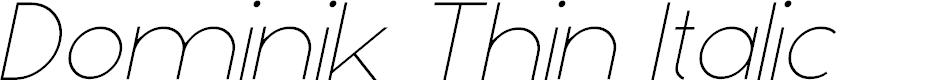 Preview image for Dominik Thin Italic