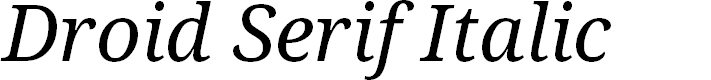 Preview image for Droid Serif Italic