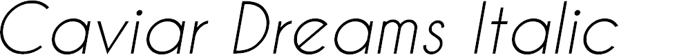 Preview image for Caviar Dreams Italic