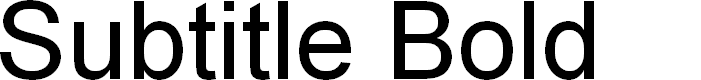 Preview image for Subtitle Bold