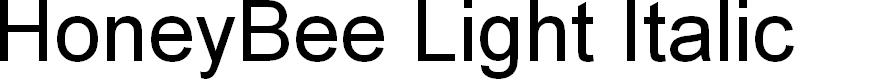 Preview image for HoneyBee Light Italic