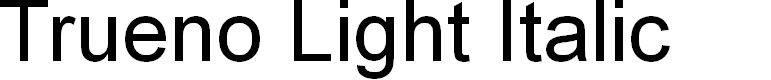 Preview image for Trueno Light Italic