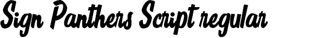 Preview image for Sign Panthers Script Regular