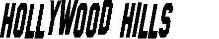 Preview image for SF Hollywood Hills Condensed Italic