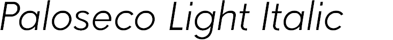 Preview image for Paloseco Light Italic