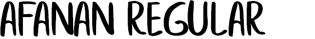 Preview image for afanan Regular