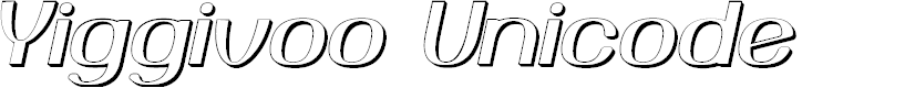 Preview image for Yiggivoo Unicode 3D Italic