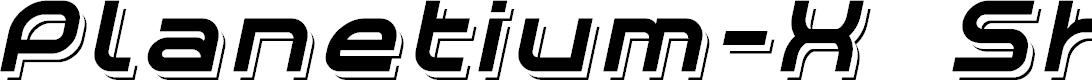 Preview image for Planetium-X Shadowed Italic Demo