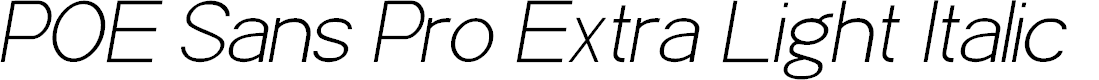 Preview image for POE Sans Pro Extra Light Italic