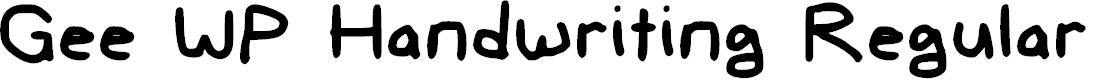 Preview image for Gee WP Handwriting Regular