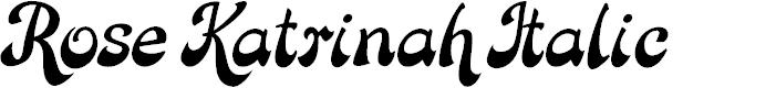 Preview image for Rose Katrinah Italic