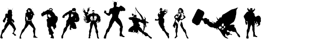 Preview image for Heroes Assemble Dingbats Regular