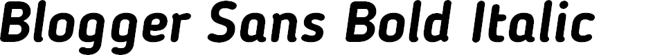 Preview image for Blogger Sans Bold Italic