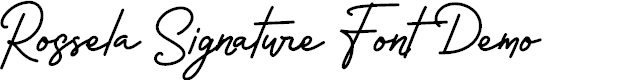 Preview image for Rossela Signature Font Demo