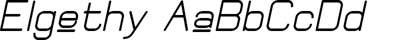 Preview image for Elgethy Upper Bold Oblique