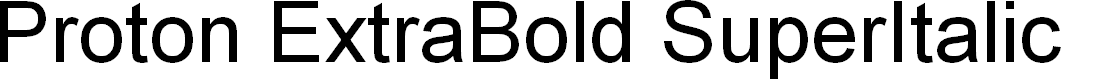Preview image for Proton ExtraBold SuperItalic