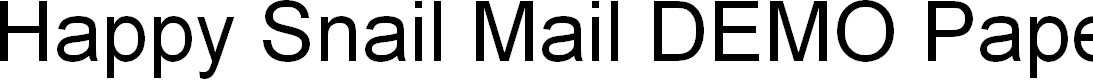 Preview image for Happy Snail Mail DEMO Paper