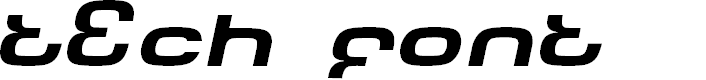Preview image for Tech Font Wide Italic