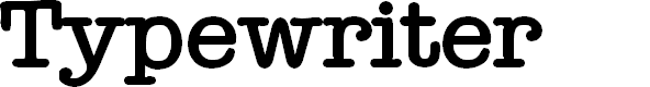 Preview image for Typewriter Bold