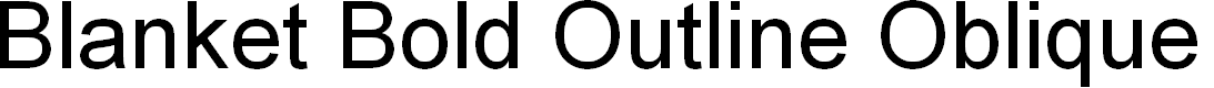 Preview image for Blanket Bold Outline Oblique