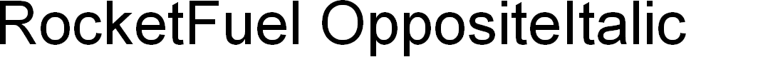 Preview image for RocketFuel OppositeItalic