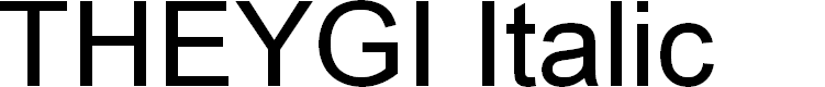 Preview image for THEYGI Italic