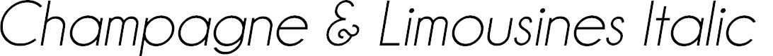 Preview image for Champagne & Limousines Italic