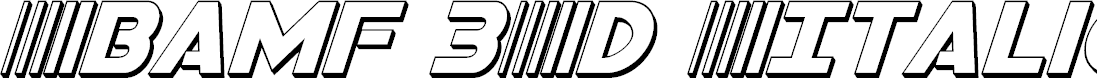 Preview image for Bamf 3D Italic