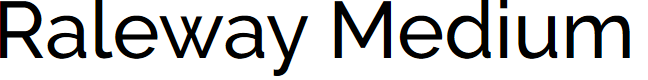 Preview image for Raleway Medium