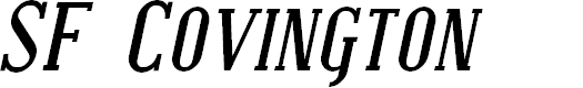 Preview image for SF Covington SC Bold Italic