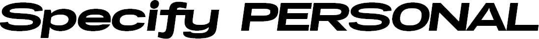 Preview image for Specify PERSONAL Extraexpanded Black Italic