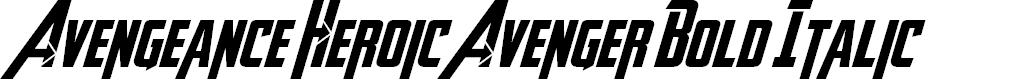Preview image for Avengeance Heroic Avenger Bold Italic