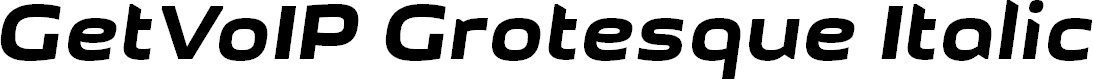 Preview image for GetVoIP Grotesque Italic