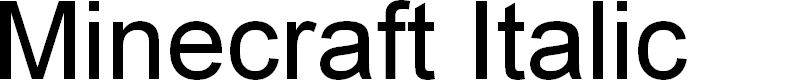 Preview image for Minecraft Italic