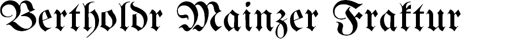 Preview image for Bertholdr Mainzer Fraktur