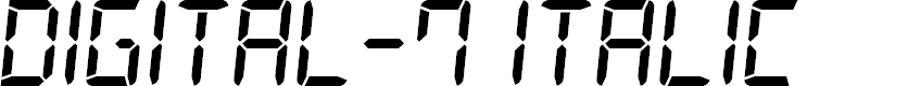 Preview image for Digital-7 Italic