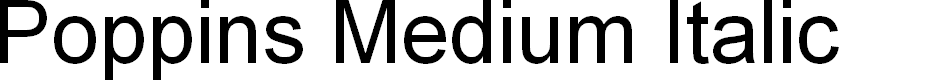Preview image for Poppins Medium Italic