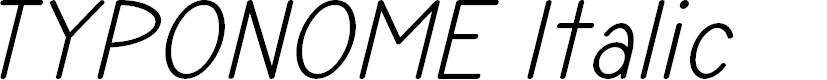 Preview image for TYPONOME Italic