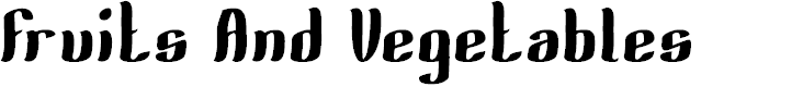 Preview image for Fruits And Vegetables Font