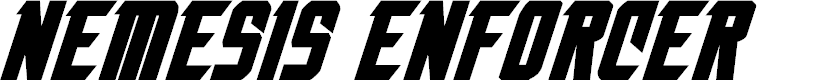 Preview image for Nemesis Enforcer Bold Expanded Italic