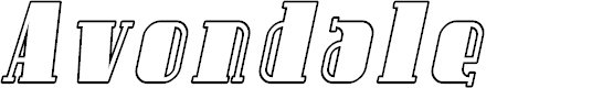 Preview image for Avondale Outline Italic