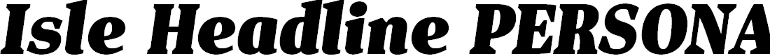 Preview image for Isle Headline PERSONAL USE Black Italic
