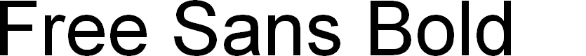Preview image for Free Sans Bold
