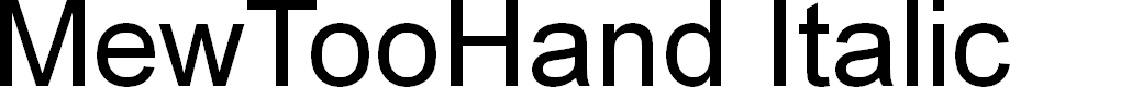 Preview image for MewTooHand Italic